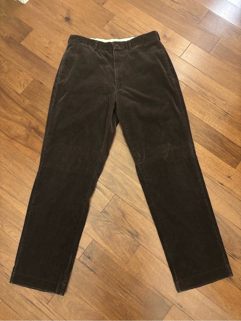 Polo Sport Ralph Lauren Corduroy Pants Mens 34 Size Brown-Missing Button